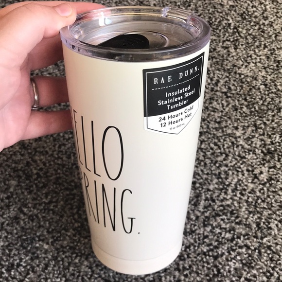 Rae Dunn HELLO SPRING double-walled tumbler / mug - Picture 2 of 5